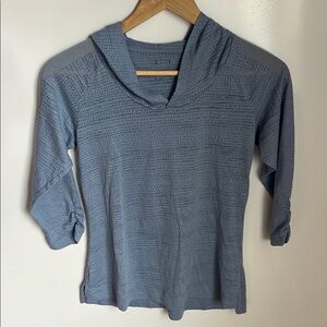 Columbia -Blue Woman’s Pull-Over-Hoodie XS - Sheer Patterned Fabric